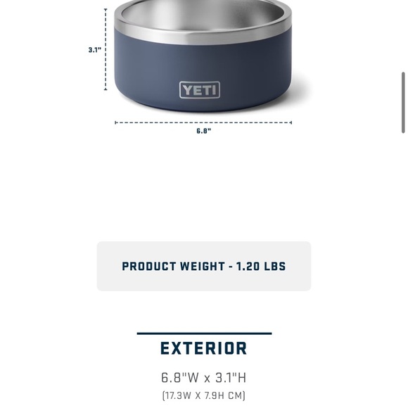 YETI Boomer 4 QT Stainless Steel Pet Bowl - Picture 8 of 8